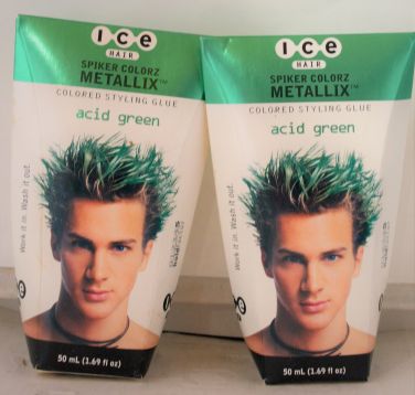 Joico ICE Hair - Spiker Colorz - Colored Styling Glue - Acid Green 1.69oz (2 Pack)