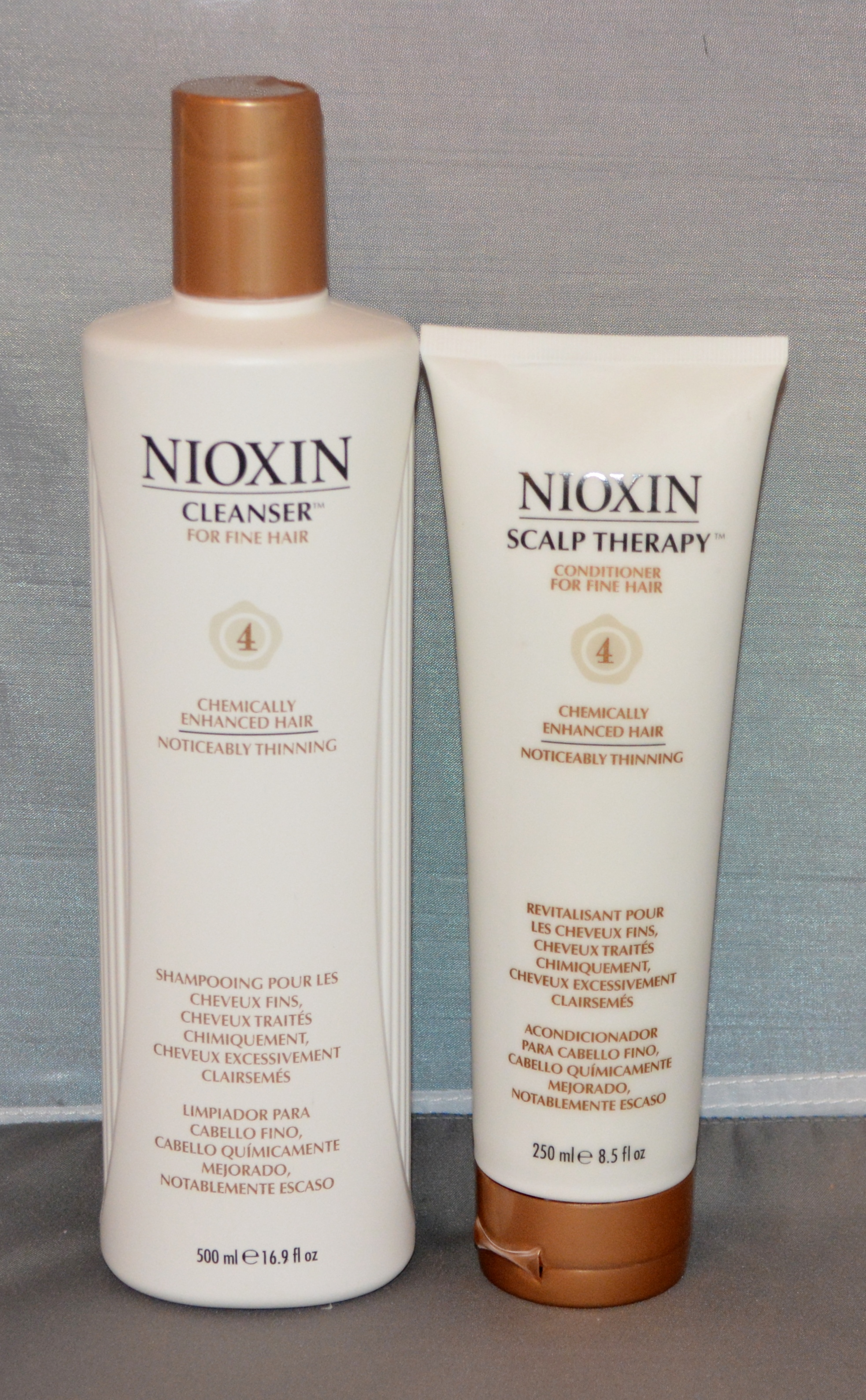 Nioxin System 4 Cleanser 16.9 oz and Scalp Therapy Conditioner 8.5 oz Set (2 pack)
